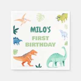 Dino Party Colorful Dinosaurier Geburtstag Napkins Serviette