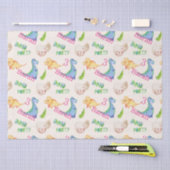 Dino Party Dinosaur Geburtstagsmädchen Seidenpapier (Handwerk)