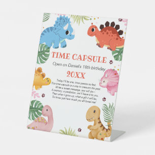 Dino Party Dinosaur Geburtstagsparty Time Kapsel Sockelschild
