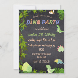 Dino Party Dungle niedliche Dinosaurier Einladung