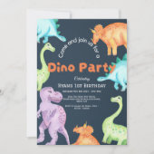 Dino Party Einladung (Vorderseite)