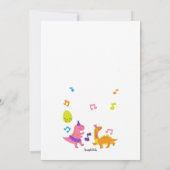 Dino Party Einladung (Rückseite)