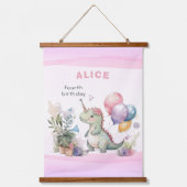 Dino Party Giro del Malcantone Wandteppich Mit Holzrahmen (Vorderseite)