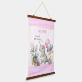 Dino Party Giro del Malcantone Wandteppich Mit Holzrahmen (Gewinkelt)