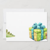 Dino Party Niedlich Dinosaur Geburtstag Einladung (Rückseite)