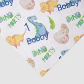 Dino Party Niedlich Dinosaur Geburtstag Name & Alt Seidenpapier (Detail)