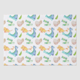 Dino Party Niedlich Dinosaur Geburtstag Name & Alt Seidenpapier