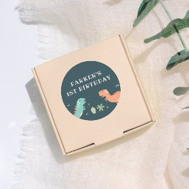 Dino Party Niedlich Dinosaurier Boy Birthday Party Runder Aufkleber