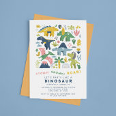 Dino Party Niedlich Moderne Dinosaurier Sechster G Einladung