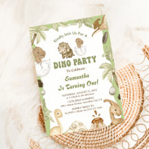 Dino Party | Niedliche Dinosaurier Erster Geburtst