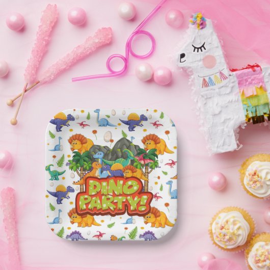 Dino Party Pappteller (Party)