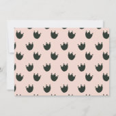 Dino Party Pink Dinosaur Girl 1. Geburtstag Einladung (Rückseite)