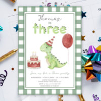 Dino-Party | Süße Dinosaurier Drei-Rex-Geburtstag