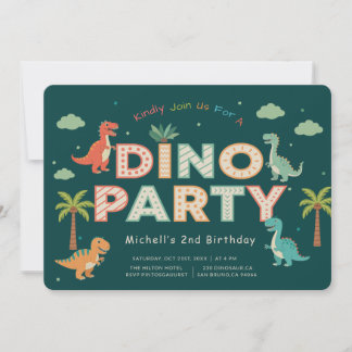 Dino-Party | Süße Dinosaurier zum 2. Geburtstag im Einladung