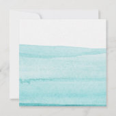 Dino Party Watercolor Boy Blue Birthday Einladung (Rückseite)