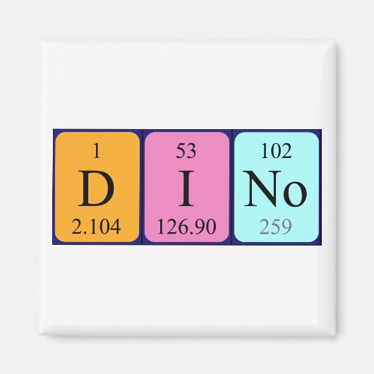 Dino-Periodenmagnet Magnet (Vorne)