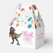 Dino Pink Girl Favor Box Geschenkschachtel (Vorderseite)