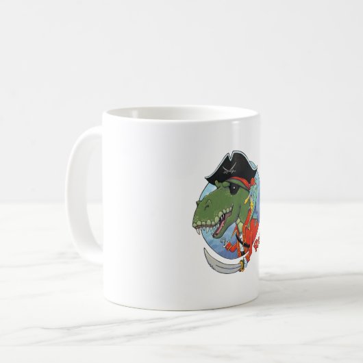 Dino-Pirat Kaffeetasse (Vorderseite Links)