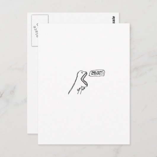 Dino Postkarte (Vorne/Hinten)