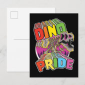 Dino-Pride-Logo Einladungspostkarte (Vorne/Hinten)