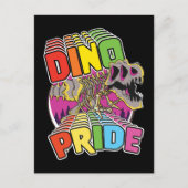 Dino-Pride-Logo Einladungspostkarte (Vorderseite)