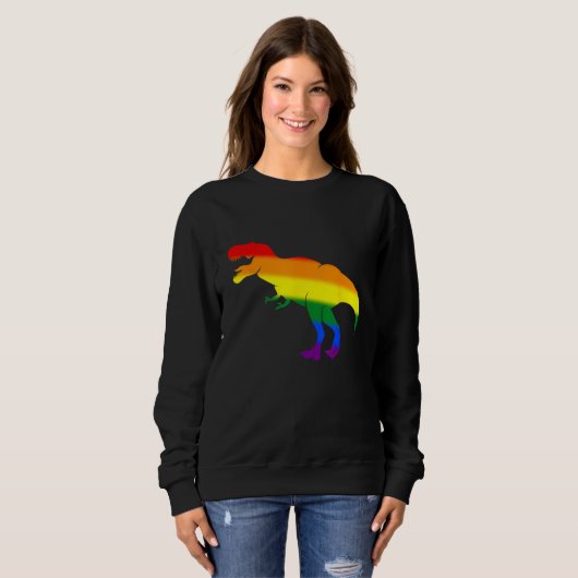 Dino Pride Rainbow Flag  LBGT Pride Month Sweatshirt (Vorne ganz)
