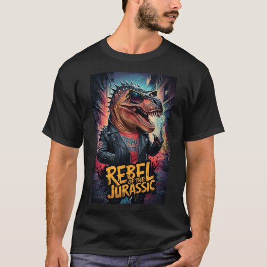 Dino Punk Rebel T-Shirt (Vorderseite)