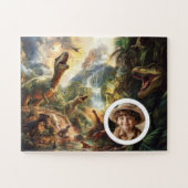 Dino Puzzle Customizable T-Rex Birthday Gift Boys (Horizontal)