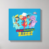 Dino Ranch | Die Ranchers Ride! Leinwanddruck (Vorderseite)