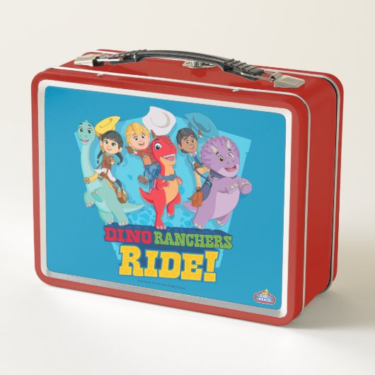 Dino Ranch | Die Ranchers Ride! Metall Brotdose (Rückseite)