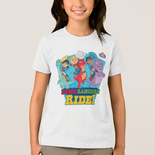 Dino Ranch | Die Ranchers Ride! Tri-Blend Shirt (Vorderseite)