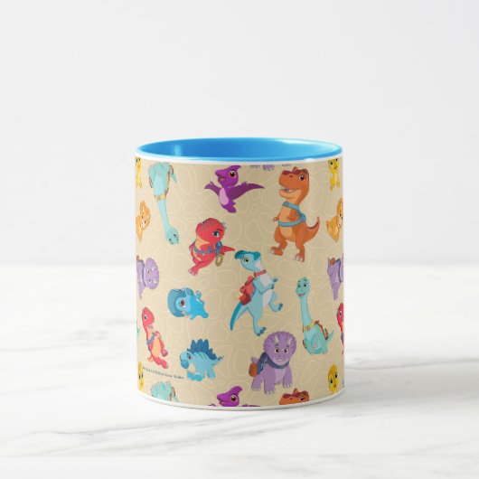 Dino Ranch | Ein Dinosaurier-Abenteuermuster Tasse (Zentrum)