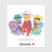 Dino Ranch Friends Design Aufkleber (Blatt)