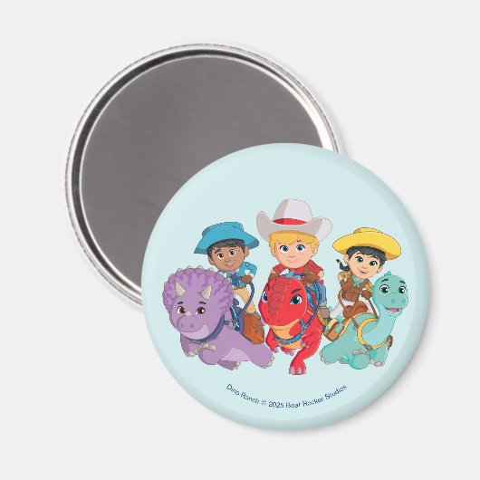 Dino Ranch Friends Design Magnet (Vorderseite/Rückseite)
