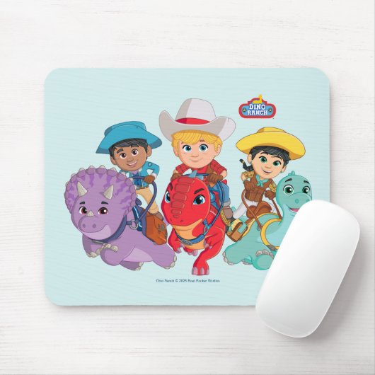 Dino Ranch Friends Design Mousepad (Mit Mouse)