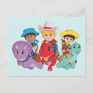 Dino Ranch Friends Design Postkarte