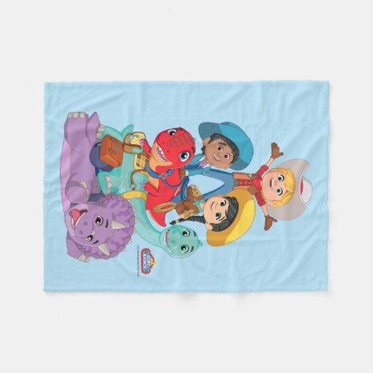 Dino Ranch Friends Fleecedecke (Vorderseite (Horizontal))