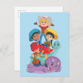 Dino Ranch Friends Postkarte (Vorne/Hinten)