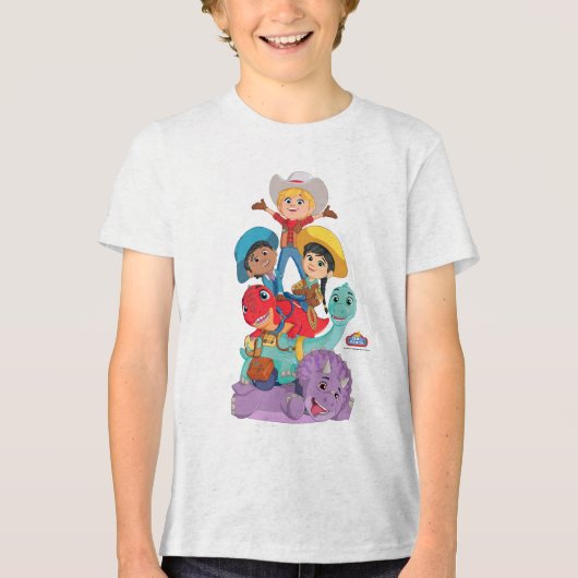 Dino Ranch Friends Tri-Blend Shirt (Vorderseite)