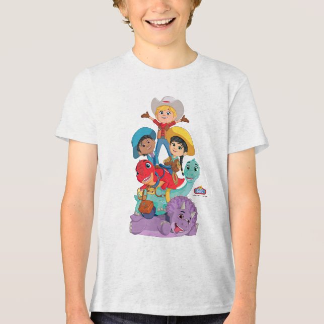 Dino Ranch Friends Tri-Blend Shirt (Vorderseite)