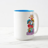 Dino Ranch Friends Zweifarbige Tasse (VorderseiteRechts)