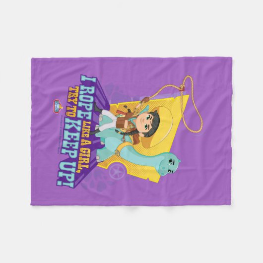 Dino Ranch | Min und Klee Fleecedecke (Vorderseite (Horizontal))