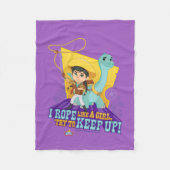 Dino Ranch | Min und Klee Fleecedecke (Vorderseite)