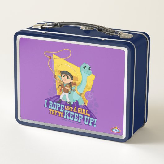 Dino Ranch | Min und Klee Metall Brotdose (Rückseite)