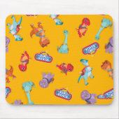 Dino Ranch Muster in Gelb Mousepad (Vorne)