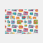 Dino Ranch Pattern Fleecedecke (Vorderseite (Horizontal))