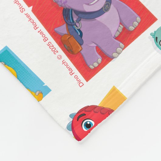 Dino Ranch Pattern Fleecedecke (Ecke)