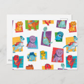 Dino Ranch Pattern Postkarte (Vorne/Hinten)