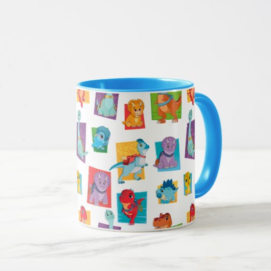 Dino Ranch Pattern Tasse (VorderseiteRechts)