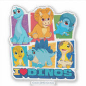 Dino Ranch | Spaß und farbenfrohe Dinosaurier Aufkleber (Vorderseite)